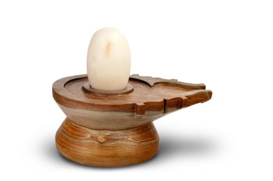 RNL12 White Narmada Lingam